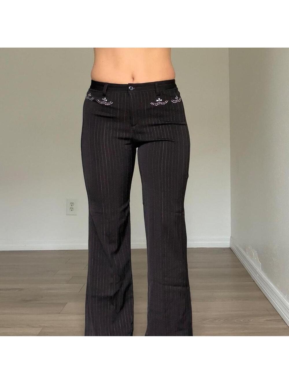Y2K OFFICE SIREN GLAM DRESS PANTS